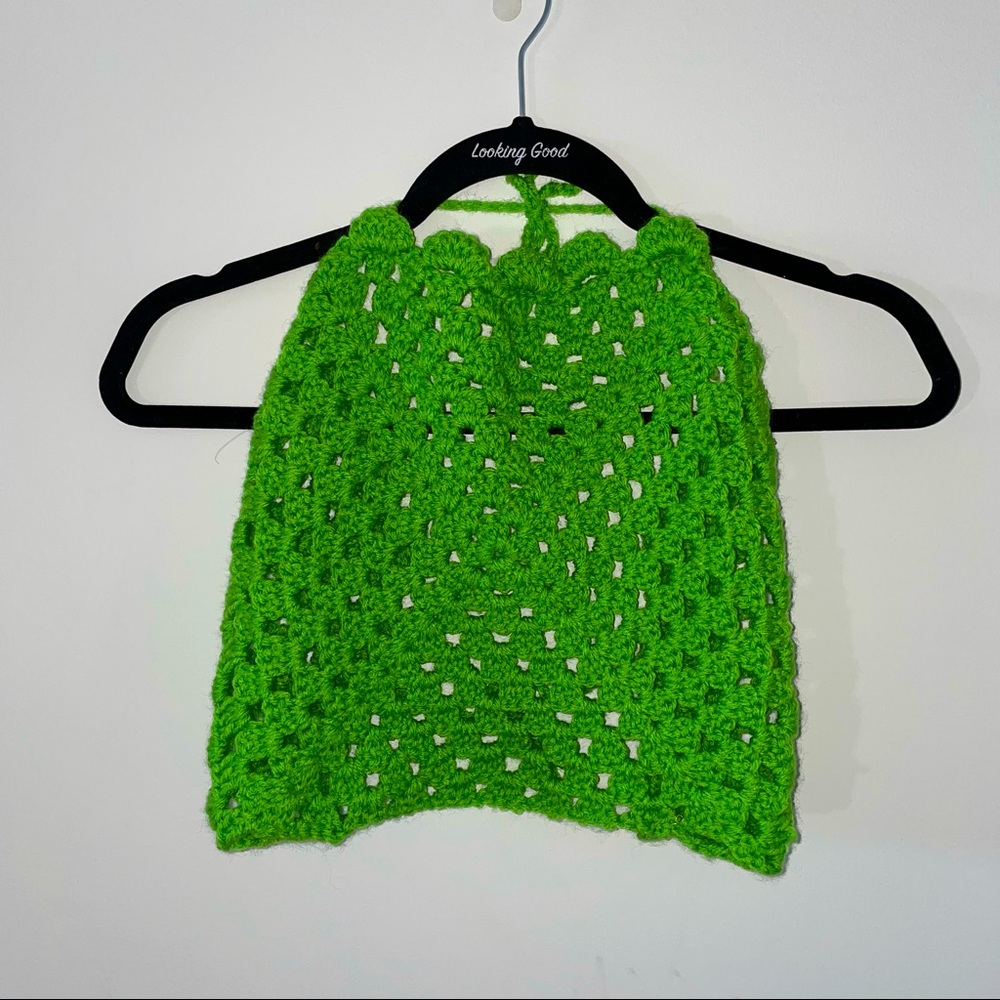 Sleeveless Crochet Halter Top